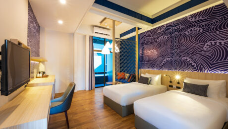 Superior Room Twin Bed ที่พัก จันทบุรี เตียงคู่ ห้องใหญ่ 35 ตรม. บน หาดเจ้าหลาว